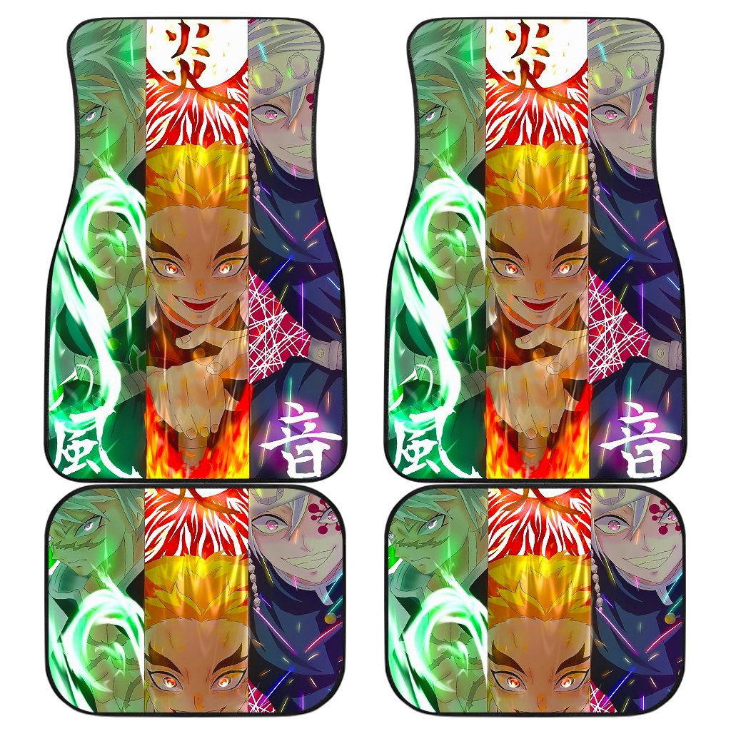 Tengen Kyojuro Faces Poster Demon Slayer Car Floor Mats Gfc032912