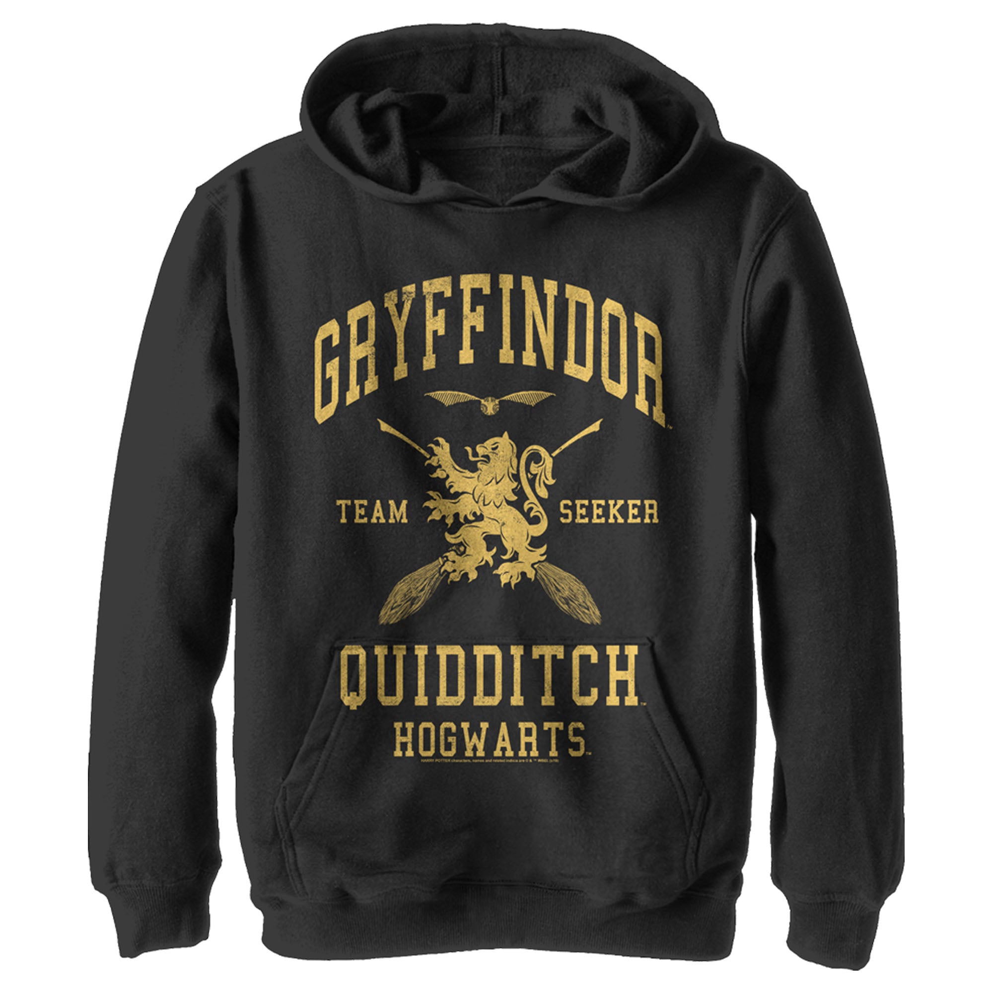 Boy’S Harry Potter Gryffindor Quidditch Gold Team Seeker Pull Over Hoodie