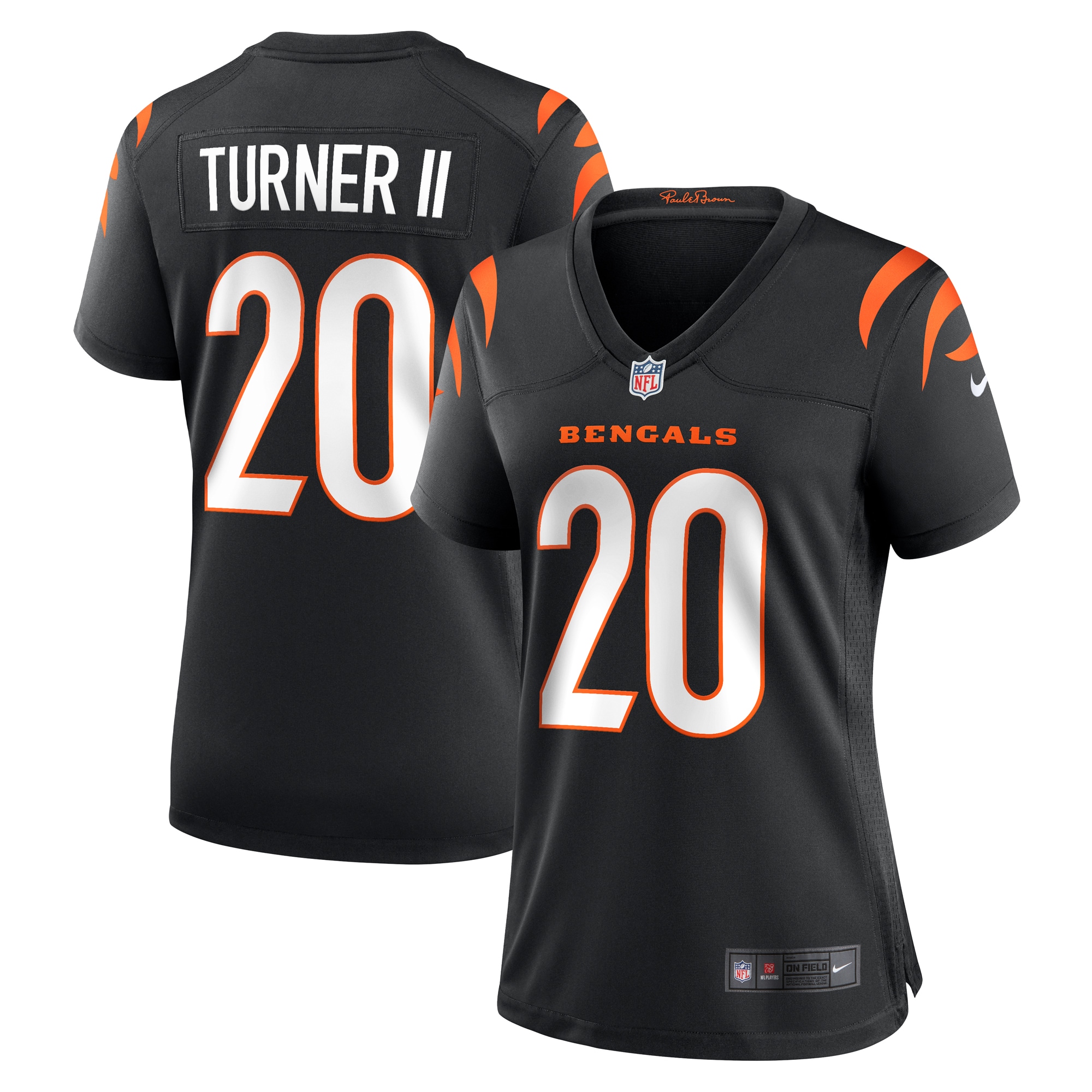 Women’s Cincinnati Bengals DJ Turner  Black Team Game Jersey