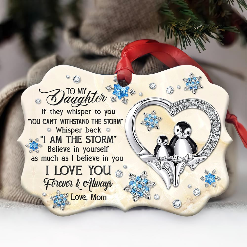 Penguin Jewelry To My Daughter – Horizontal Ornament