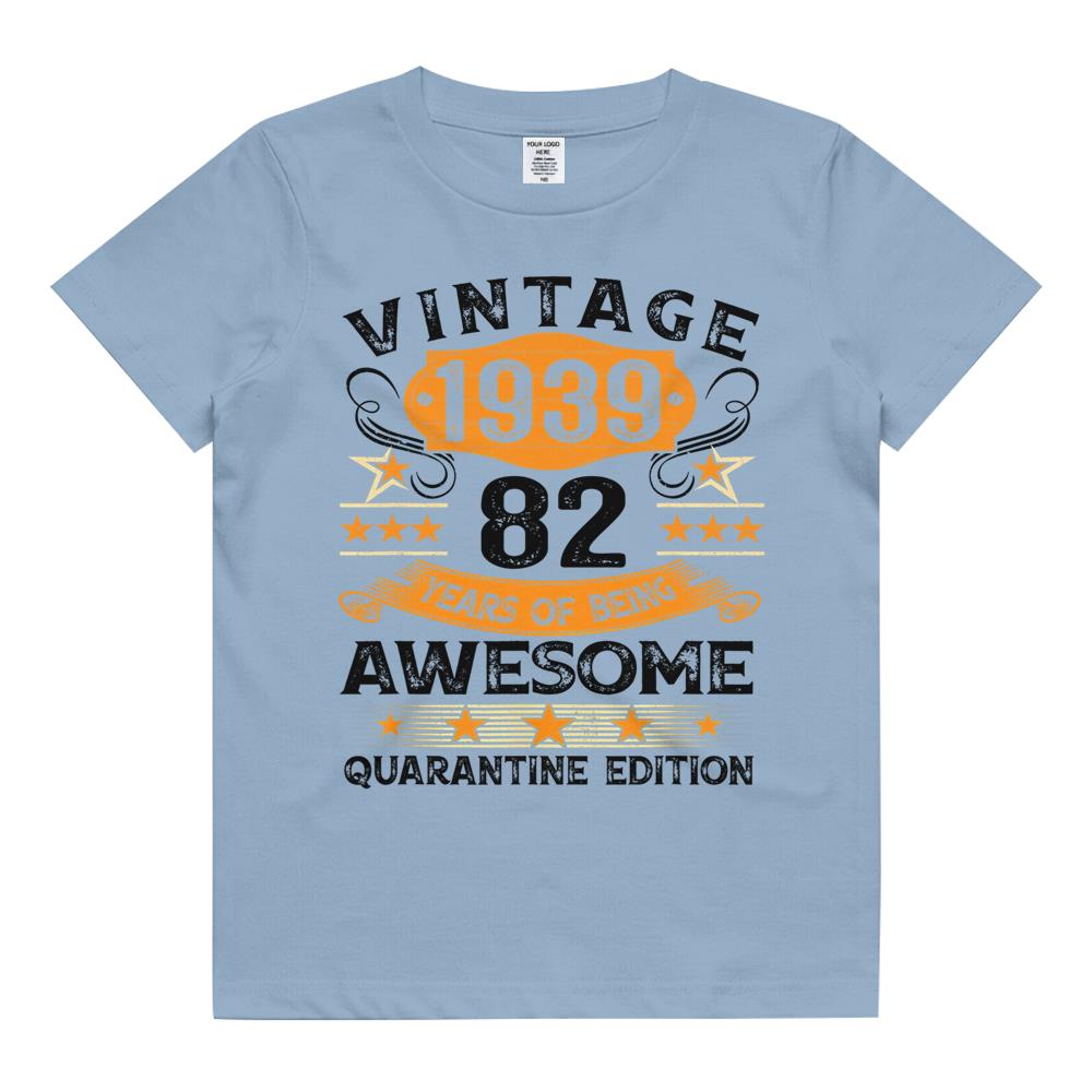 82 Years Old Gift Vintage 1939 82nd Birthday Quarantine Kids T Shirt