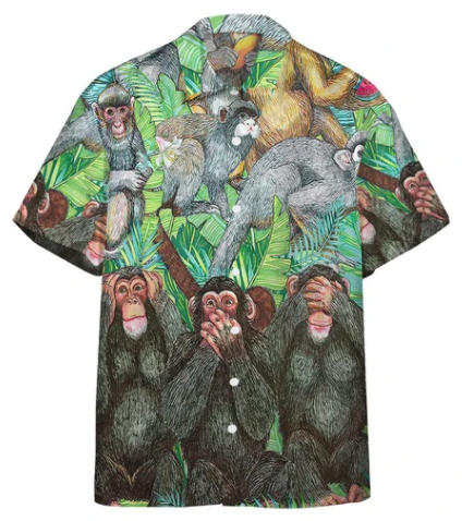 Monkey Tropical Hawaii Shirt For Men Women Adult Ha21941