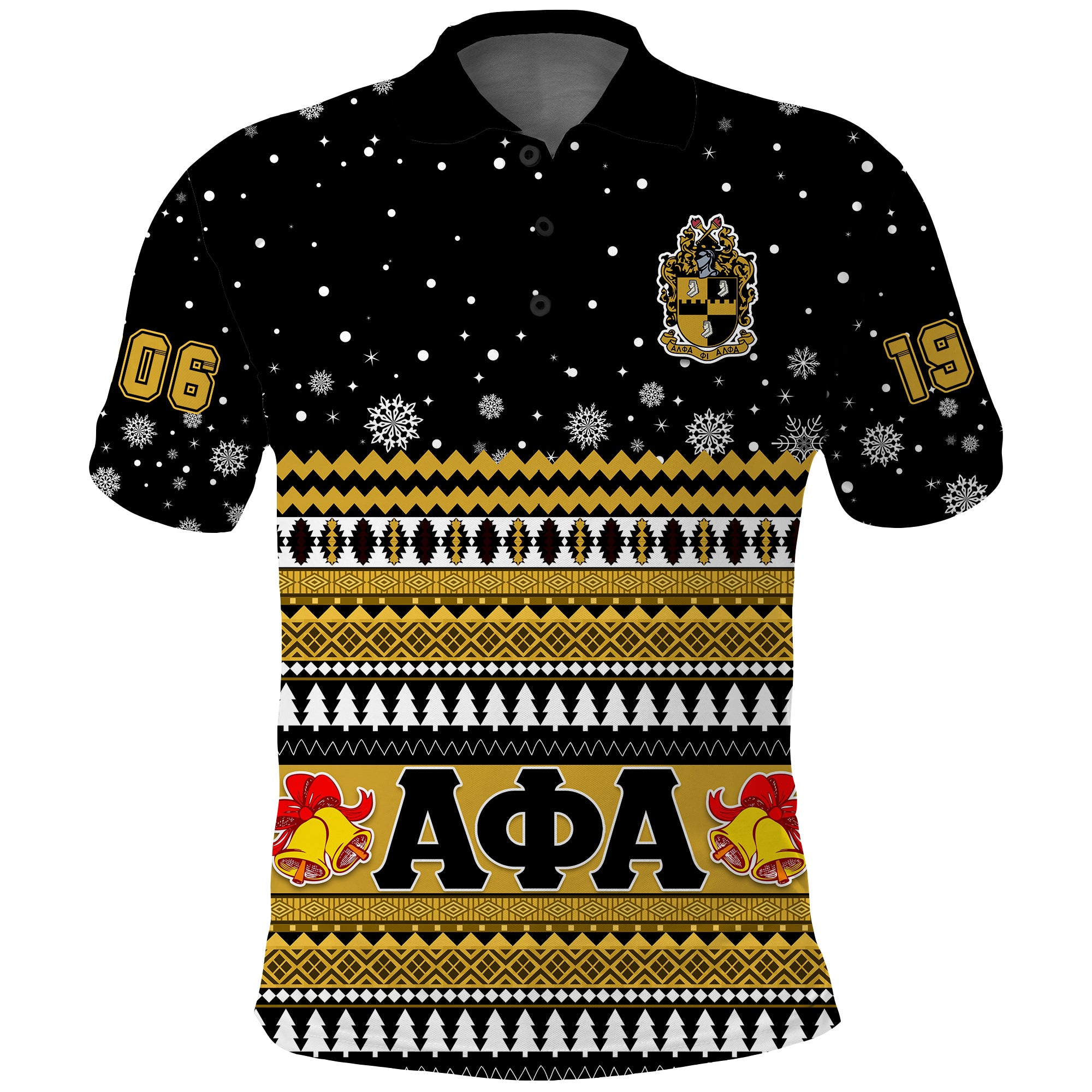 Alpha Phi Alpha Christmas Polo Shirt African Pattern Lt13