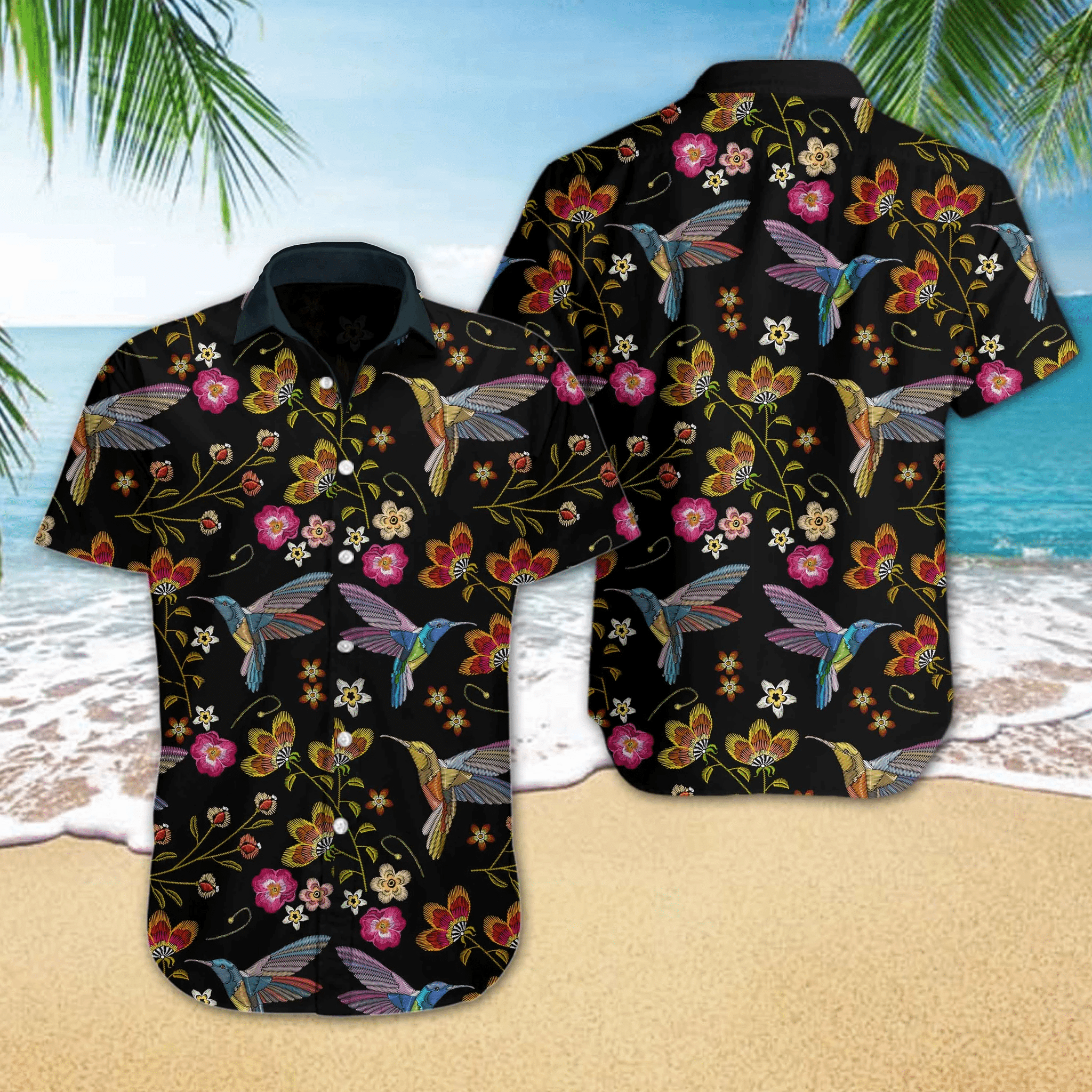 Buy Hawaii Aloha Shirts Hummingbird Embroidery H Ha20353