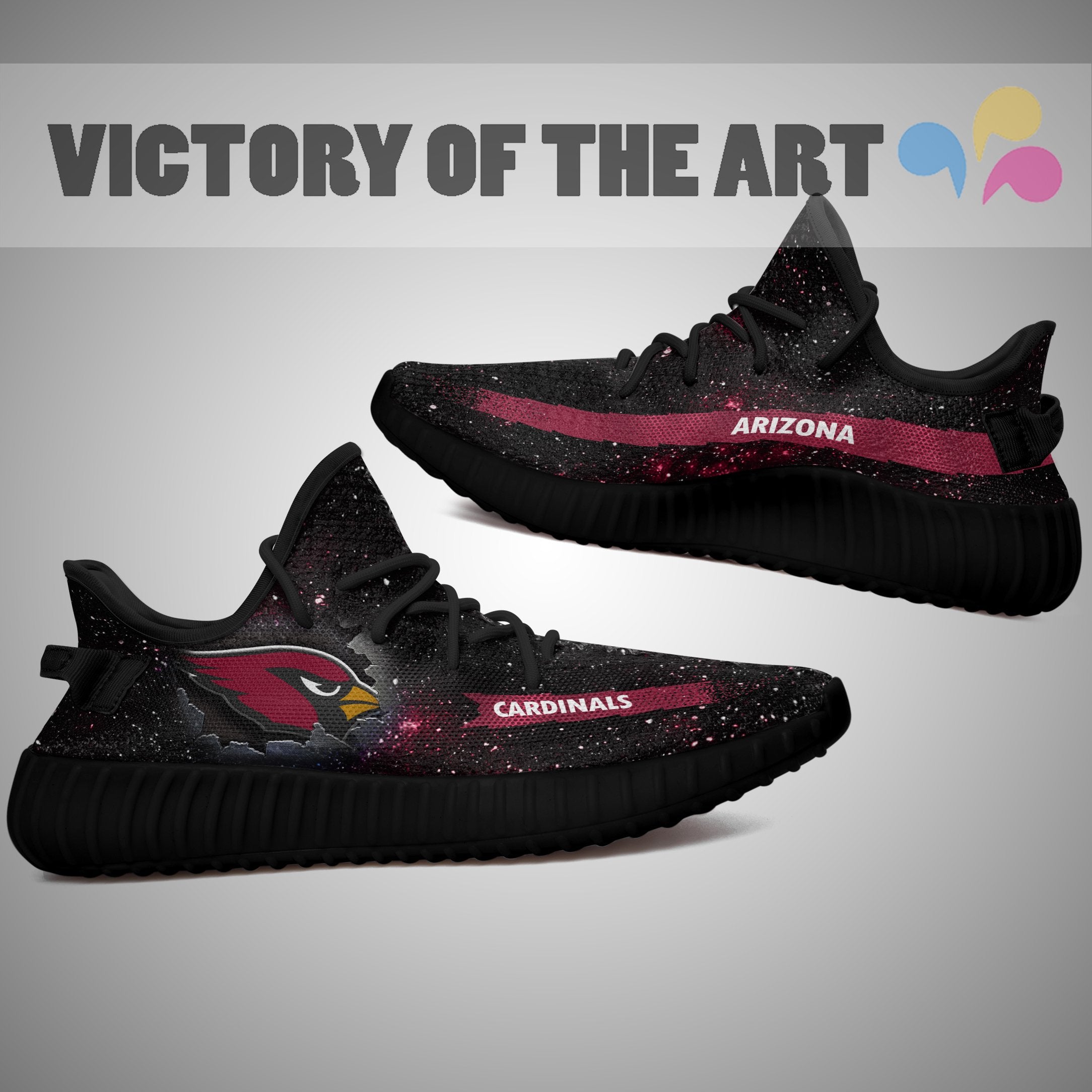 Art Scratch Mystery Arizona Cardinals Yeezy Shoes