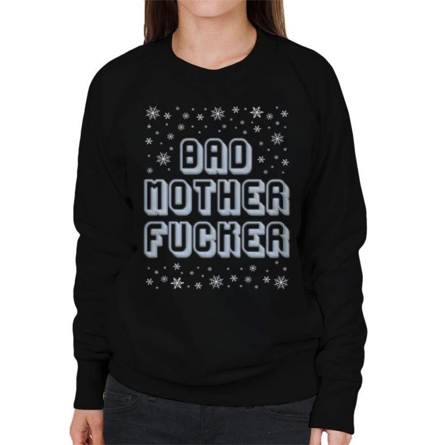 Bad Mother Fucker Pulp Fiction Christmas Women’s Sweatshirt