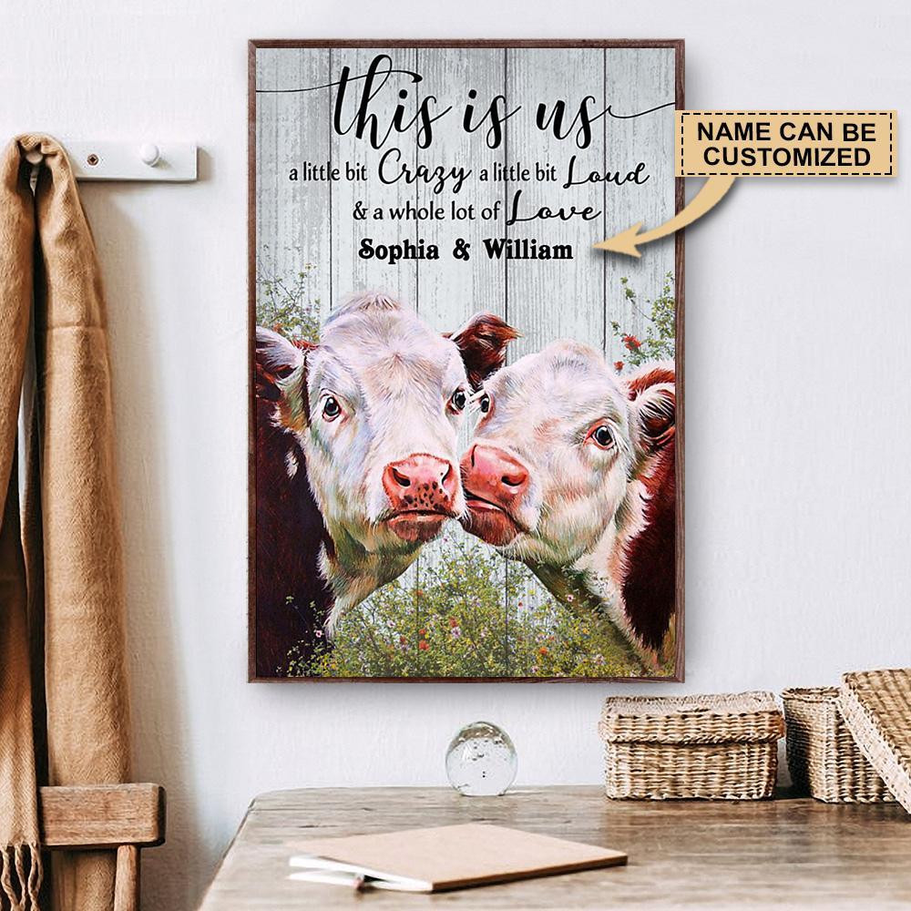 Aeticon Gifts Personalized Cattle This Is Us Canvas Mom Dad Gift Home Decor