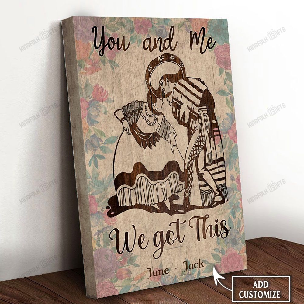 Valentine Dancing Couple Personalized Canvas Poster Wall Art, Poster Print, Canvas Print Wall Decor