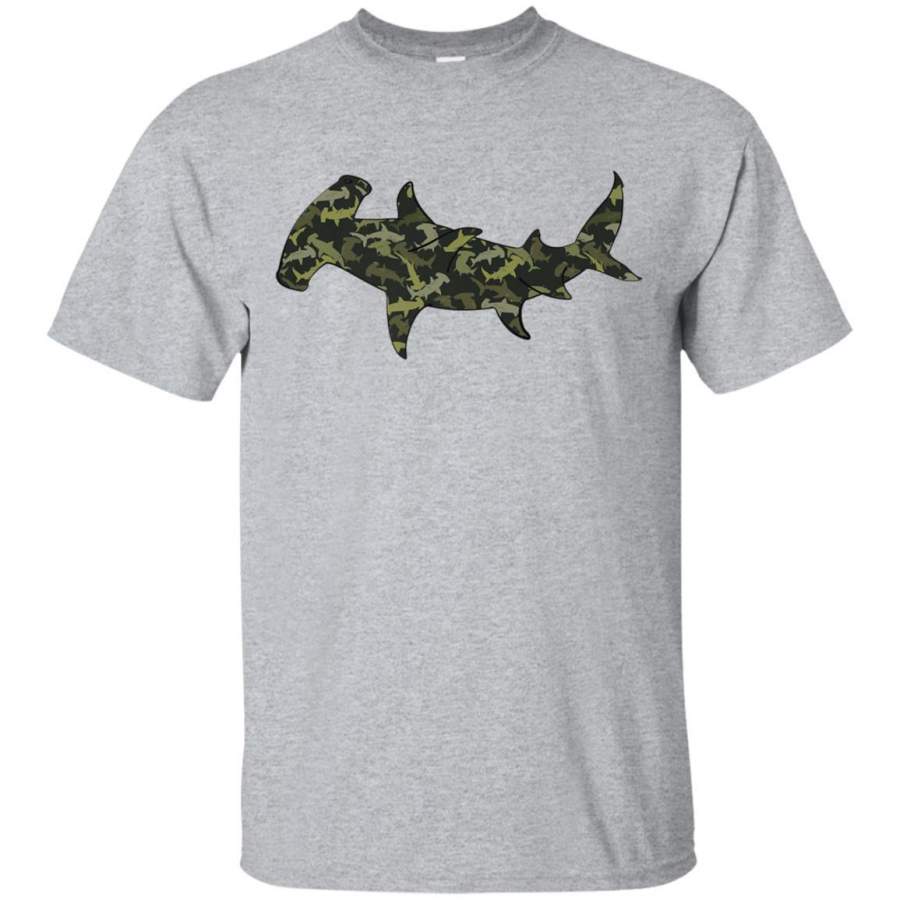 AGR Hammerhead Shark Camo Camoflauge Tshirt Jaq T-shirt