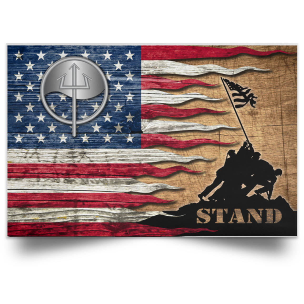 USCG MARINE SCIENCE TECHNICIAN MST Logo Stand For The Flag Satin