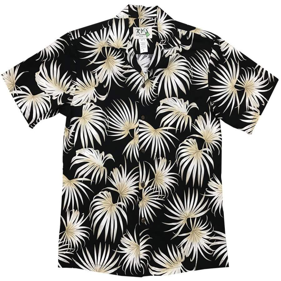 Dancing Ferns Black Hawaii Shirt Ha72132