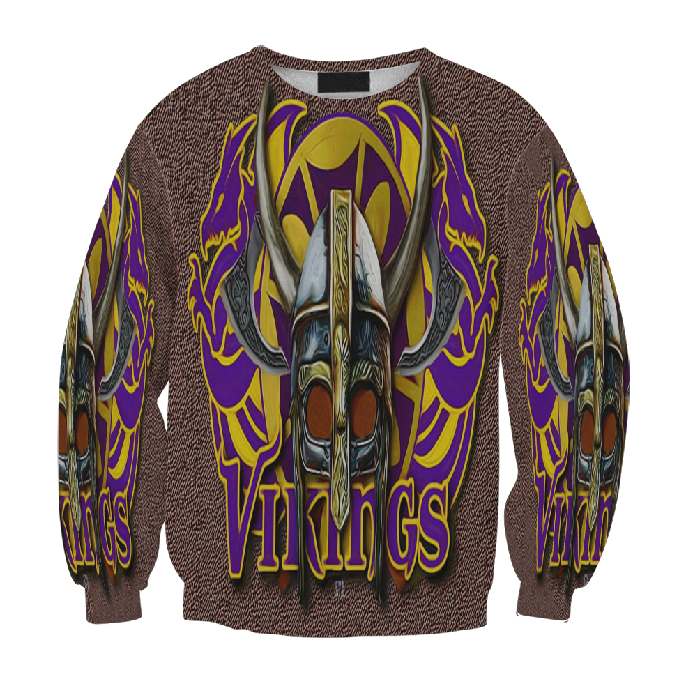 Minnesota Vikings Emblem V4 Gift For Fan 3D Full Printing Sweatshirt