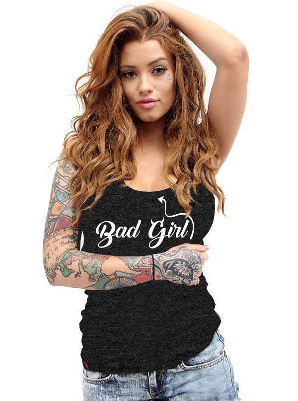 Women’S Bad Girl Tank By Dirty Shirty