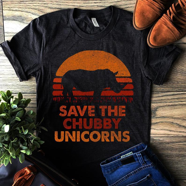 Save The Chubby Unicorns Animal Rhino Protection Tshirt Standard/Premium T-Shirt Hoodie