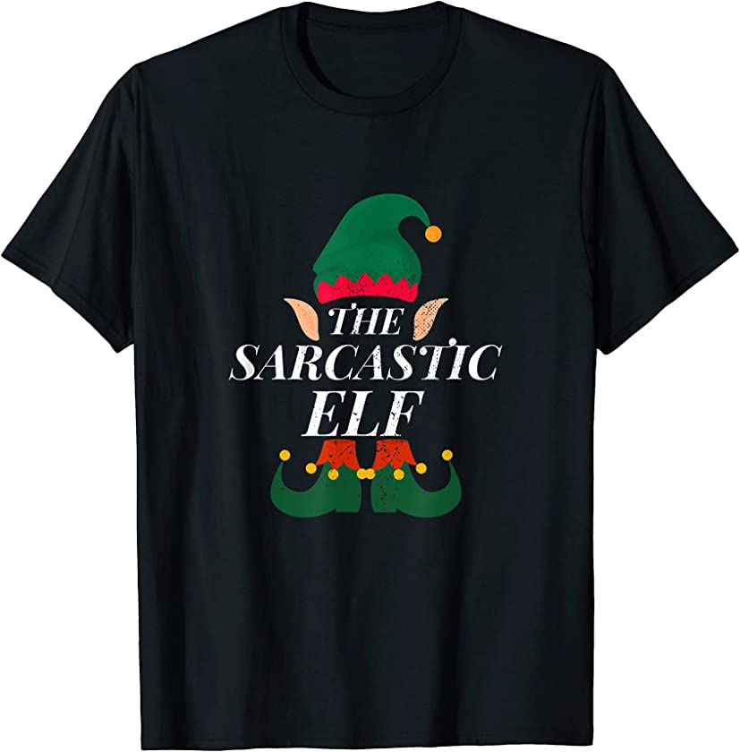 Christmas The Sarcastic Elf Elves Santa Family Matching T-Shirt