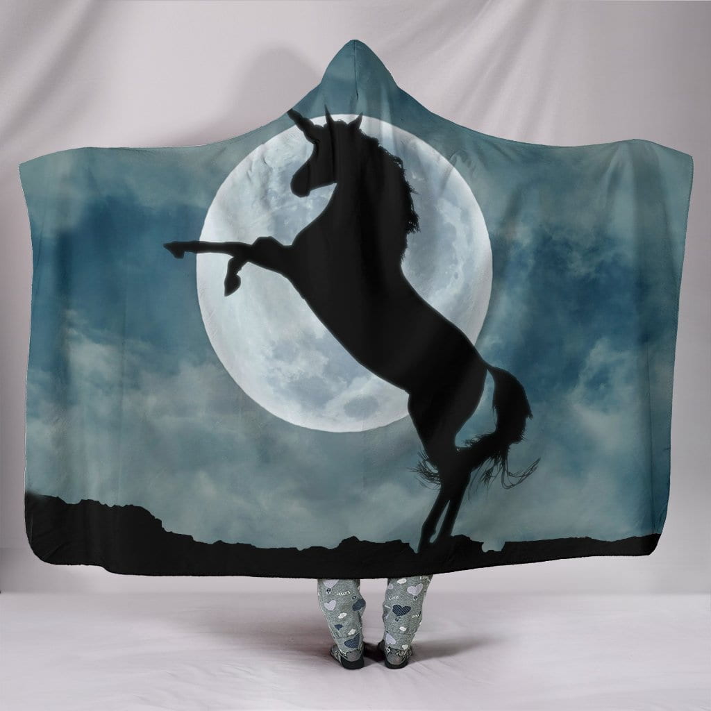 Moonlight Unicorn Plush Hooded Blanket