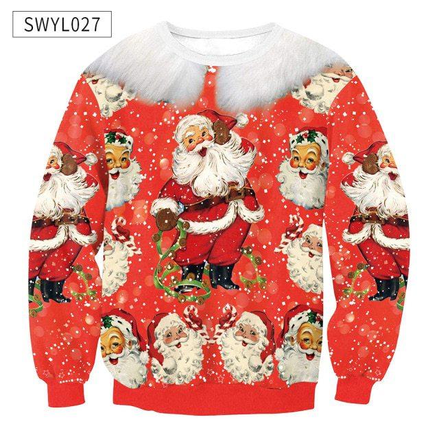 Santa Claus Christmas Ugly Christmas Sweater | For Men & Women | Adult | Us6117