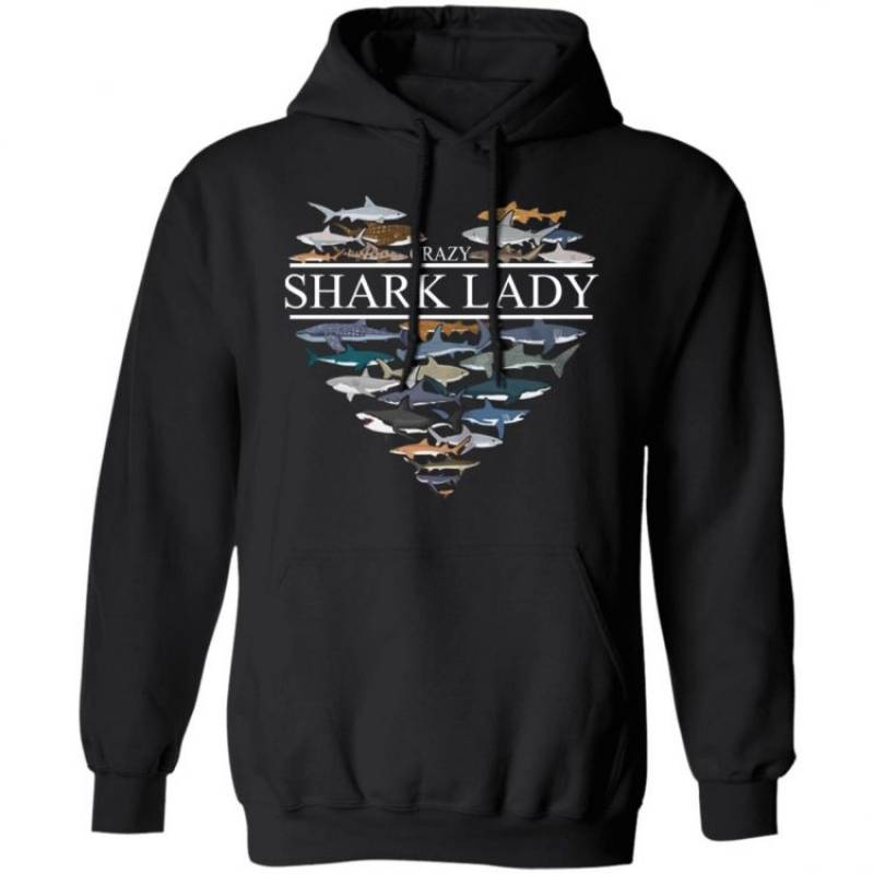 Crazy shark lady Hoodie