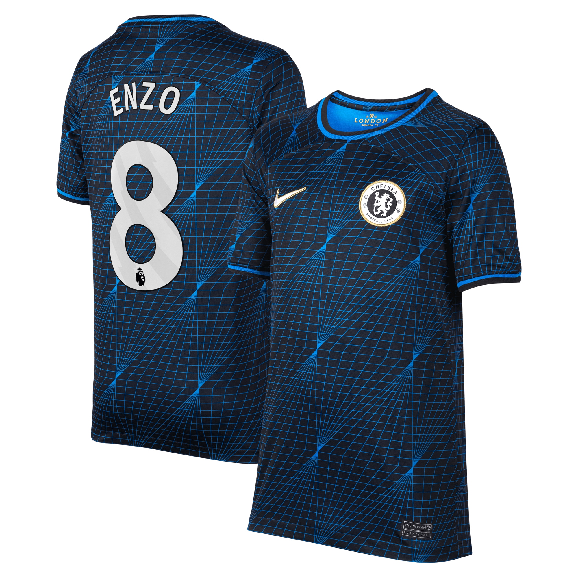 Enzo Fernández Chelsea Youth 2023/24 Away Stadium Replica Player Jersey – Navy