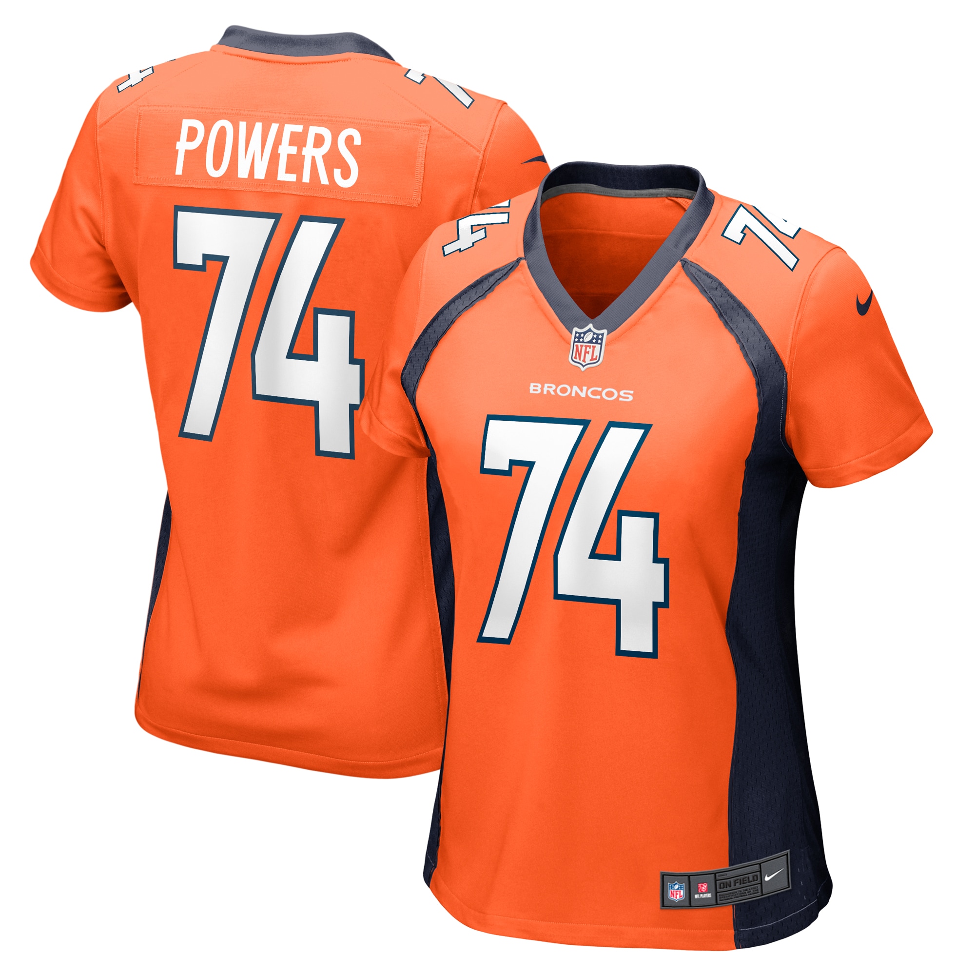 Women’s Denver Broncos Ben Powers Orange Game Player Jersey