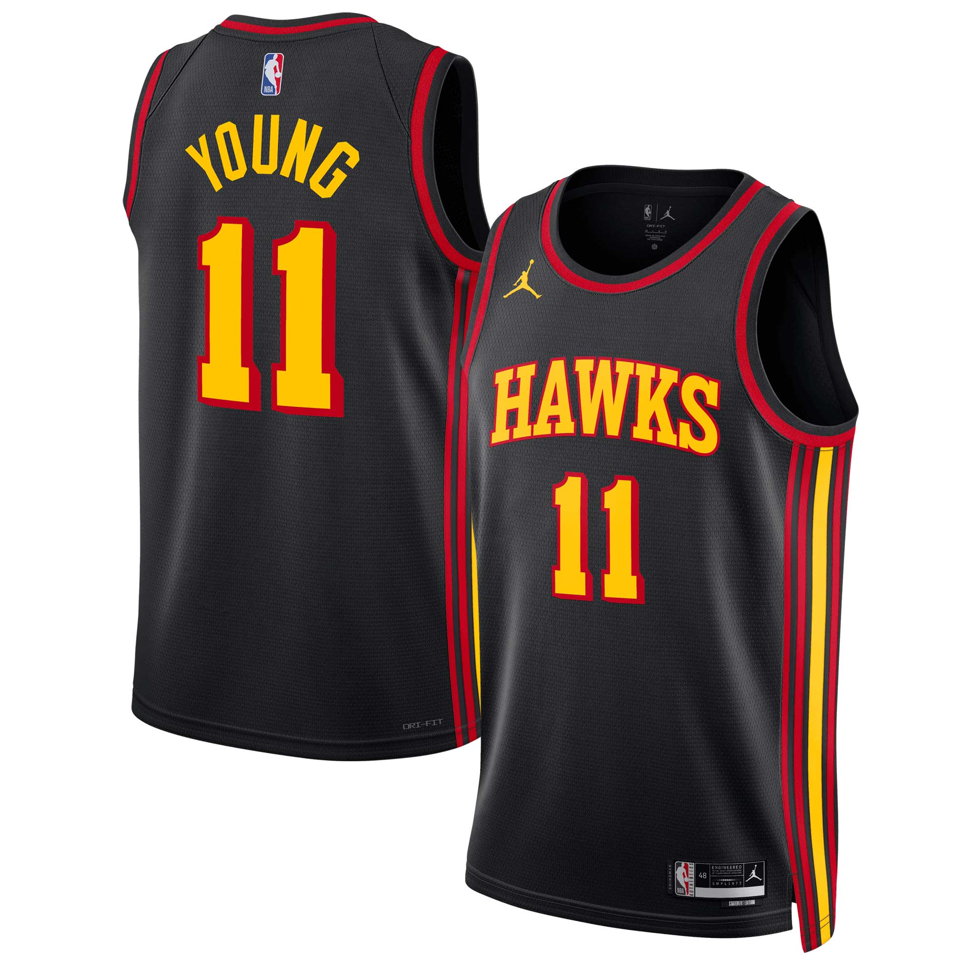 Trae Young Atlanta Hawks Jordan Brand Unisex Swingman Jersey – Statement Edition – Black