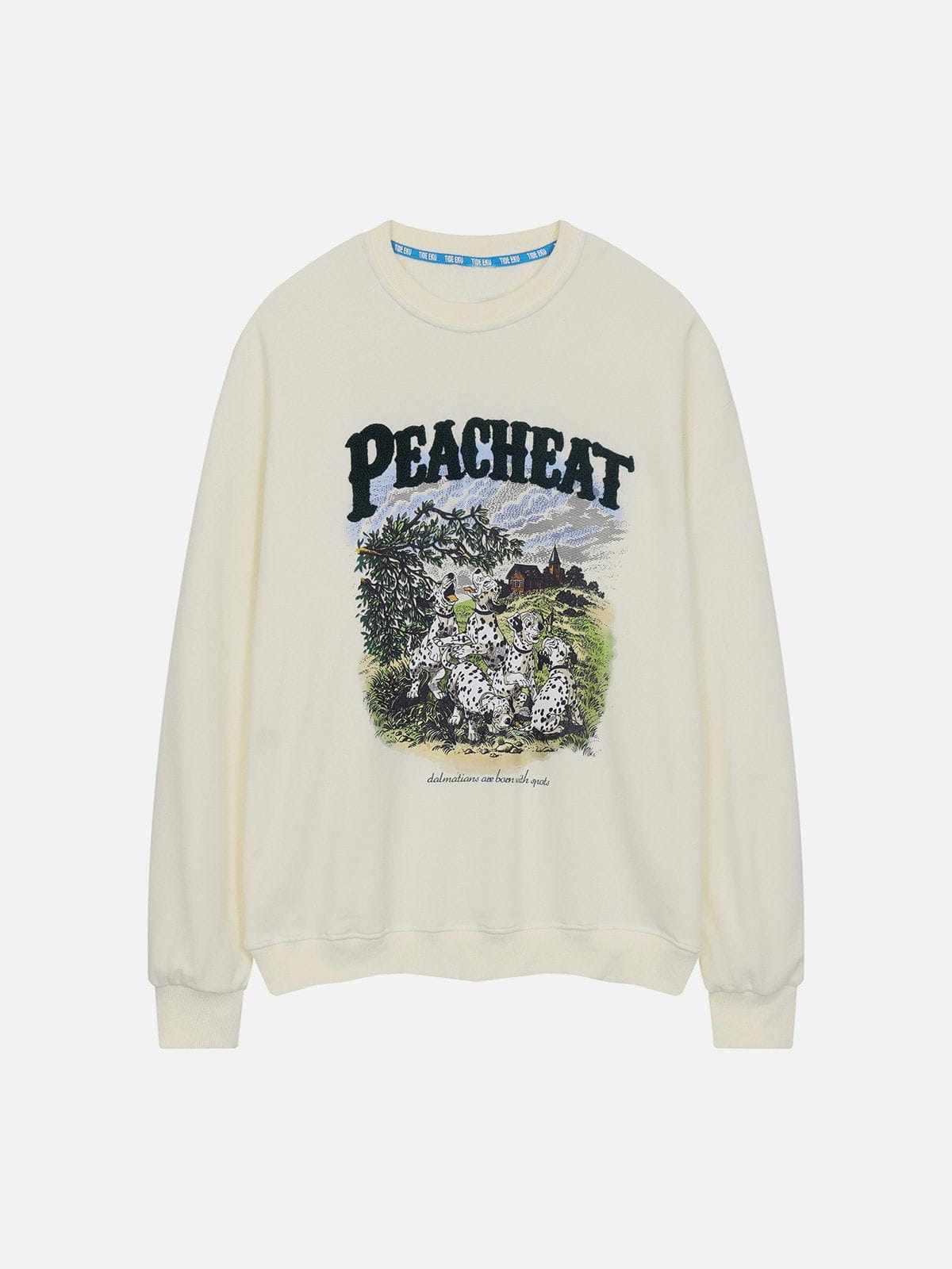 Talishko™ – Vintage “Peacheat” Print Sweatshirt