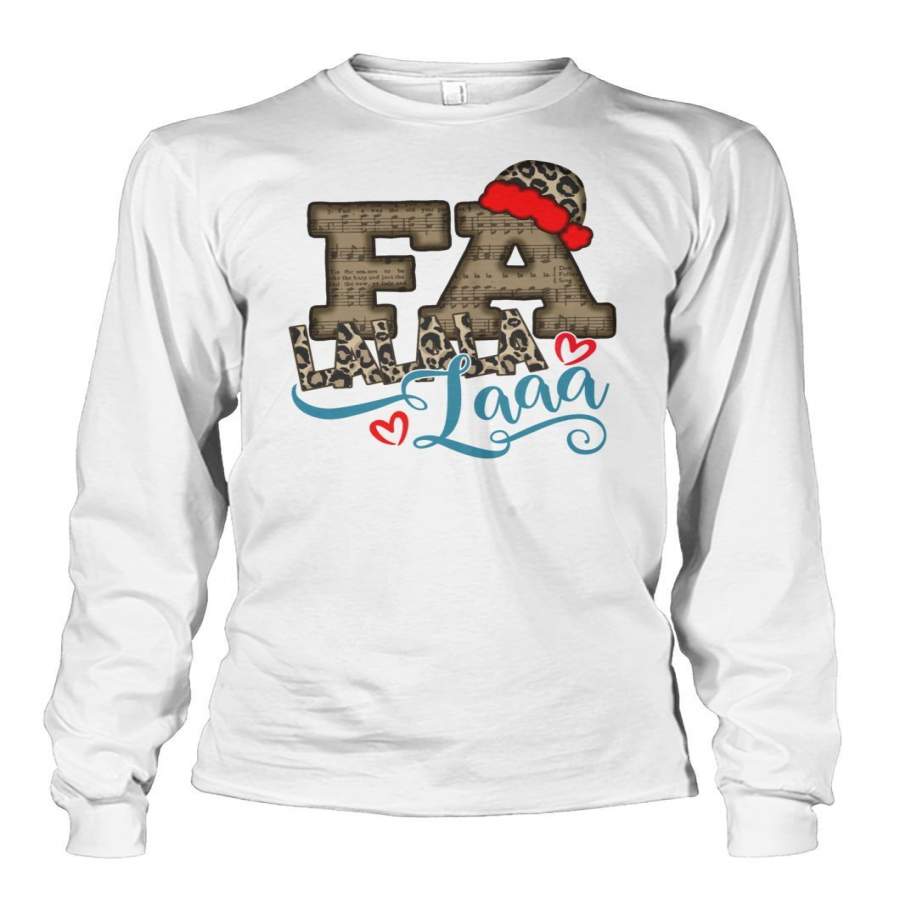 Fa Lalala Laaa Leopard Santa Hat Unisex Long Sleeve