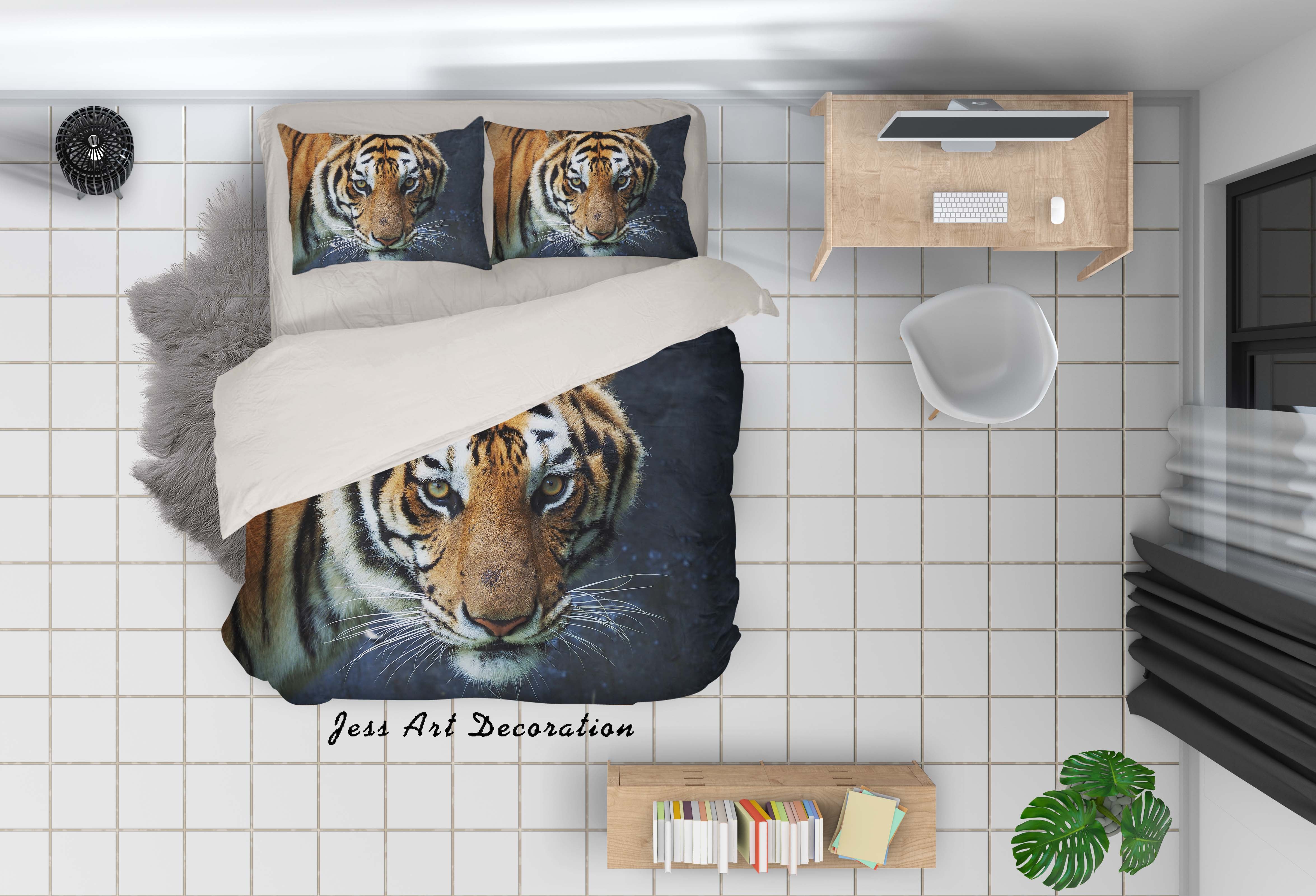 3D Animal Tiger Quilt Cover Set Bedding Set Duvet Cover Pillowcases Sf123