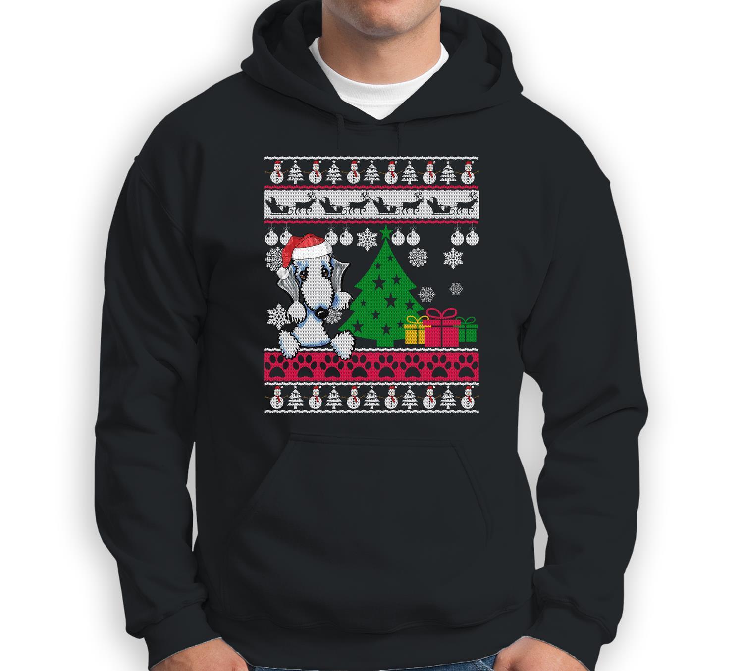 Bedlington Terrier Ugly Christmas Sweater Xmas Dog Graphic Unisex T Shirt, Sweatshirt, Hoodie Size S – 5XL