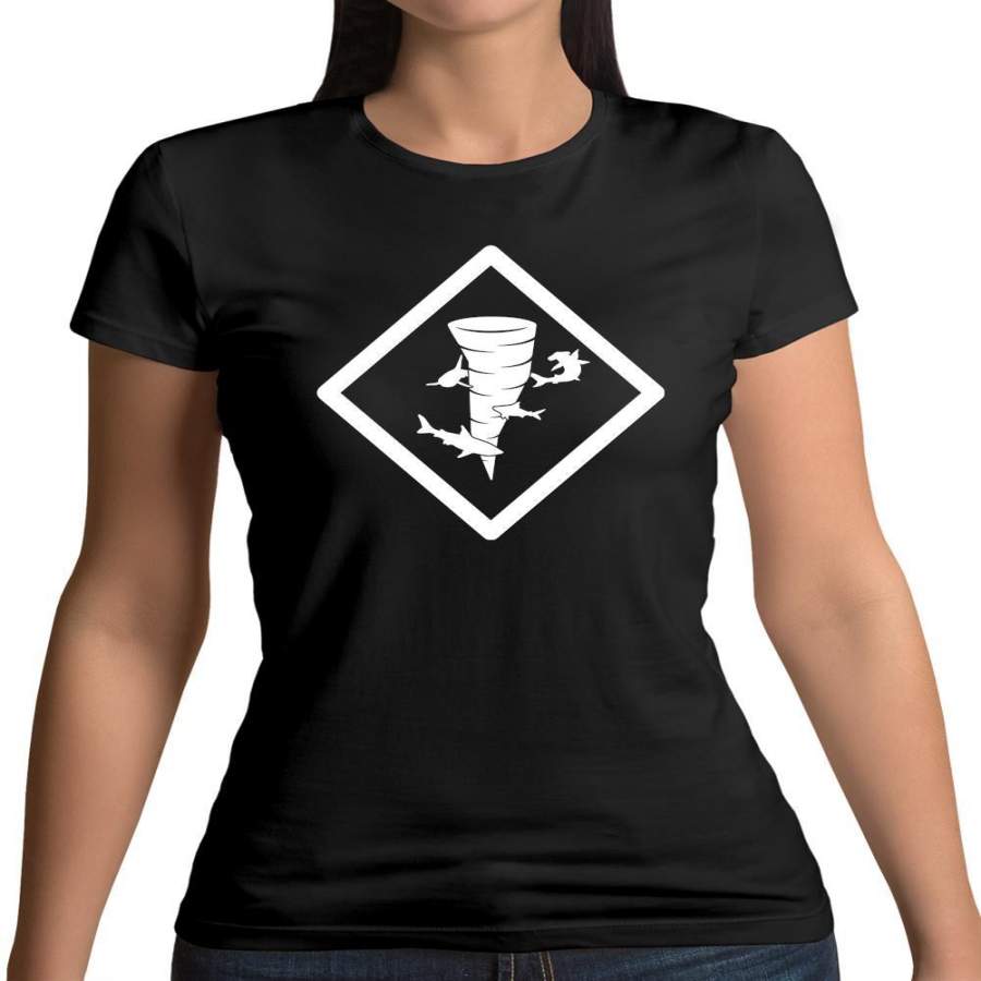 Shark Tornado Womens T-Shirt