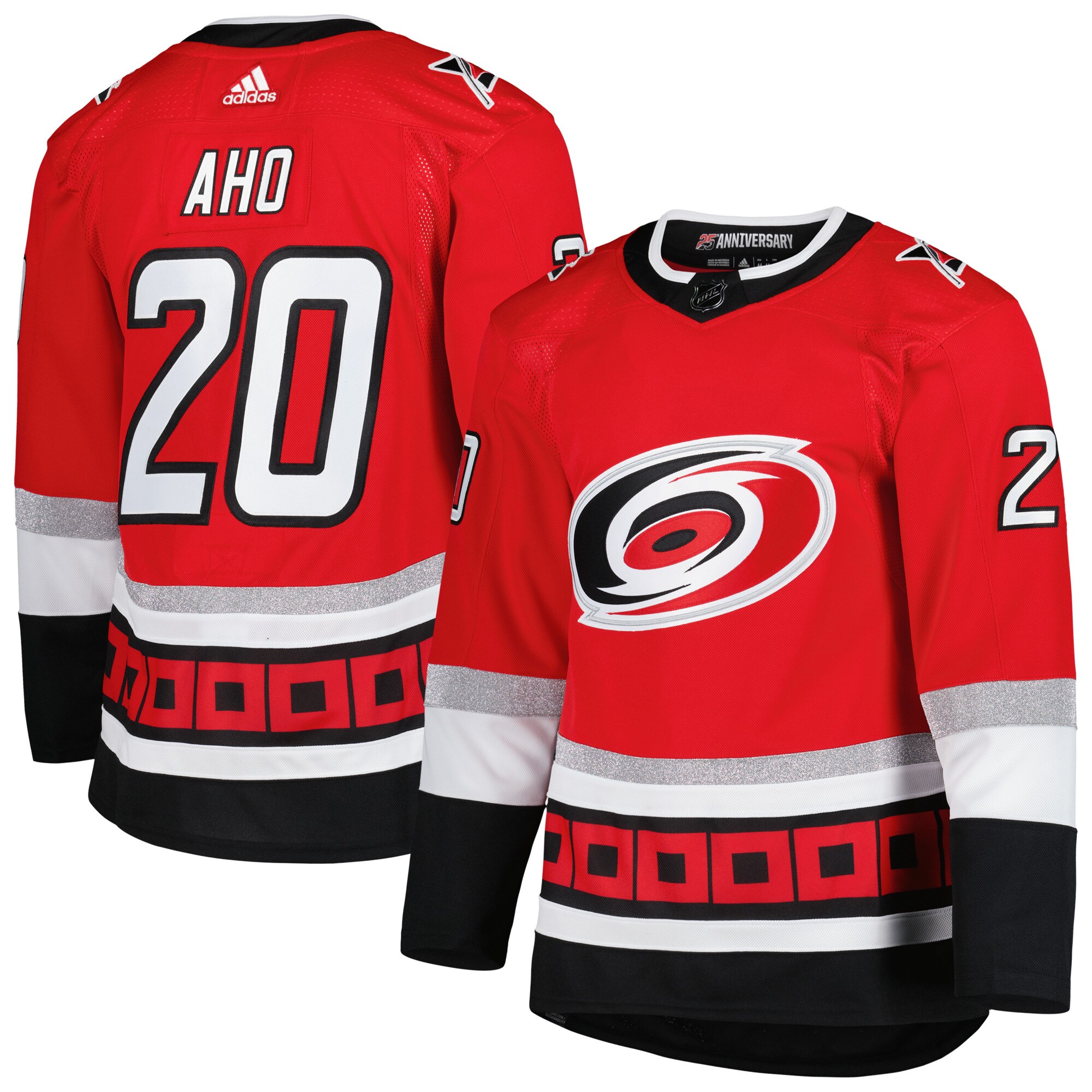 Men's Carolina Hurricanes Sebastian Aho adidas Red Alternate Primegreen Authentic Pro Player Jersey