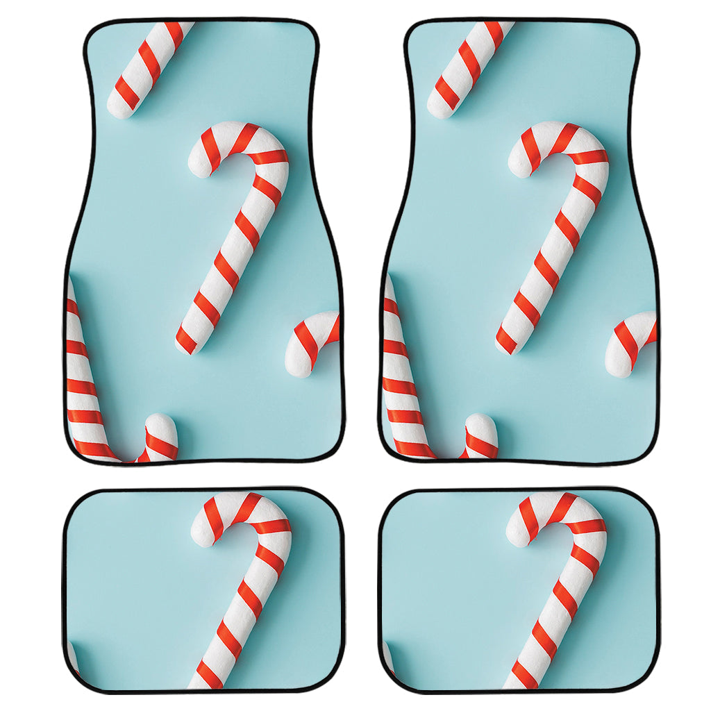 Christmas Candy Candies Pattern Print Front And Back Car Floor Mats, Front Car Mat