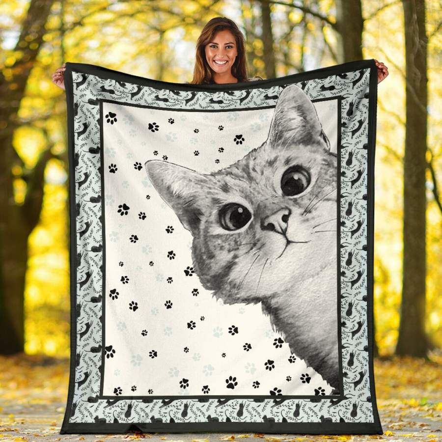 Dadacorn™ Cute Cat Kitty Kitten Lovers Ultra Soft Cozy Plush Fleece Blanket