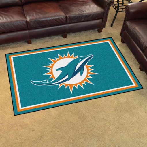 Miami Dolphins Logo Custom Area Rug Carpet Full Sizes Home Living Rugs Carpet Decor