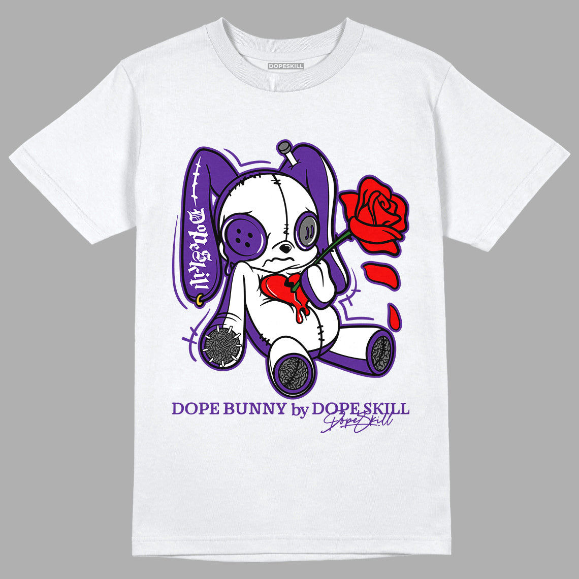 Jordan 3 Dark Iris Dopeskill T-Shirt Dope Bunny Graphic