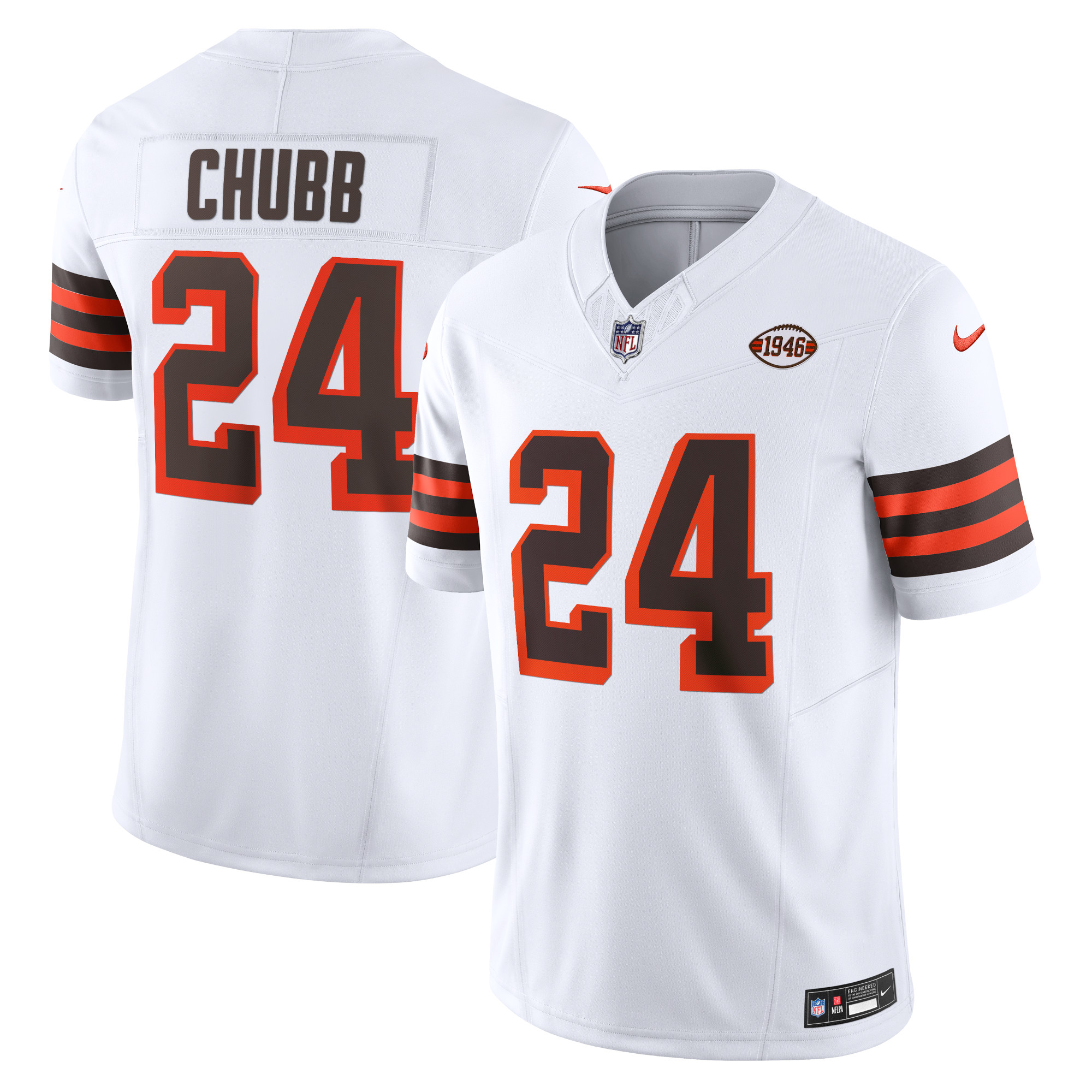 Nick Chubb Cleveland Browns Vapor F.U.S.E. Limited Jersey – White 2