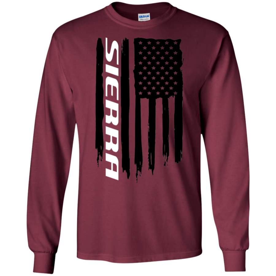 GMC Sierra 1500 2500 3500 American Flag T-Shirt Long Sleeve