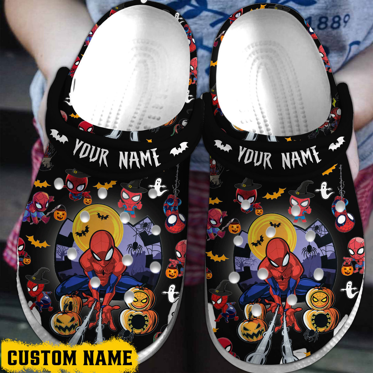 Spider Man Movie Cartoon Crocs Crocband Clogs Shoes Comfortable For Men Women and Kids