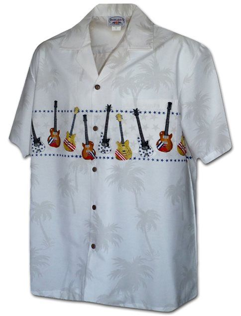 Guitars White Nice Design Hawaii Shirt Ha8277