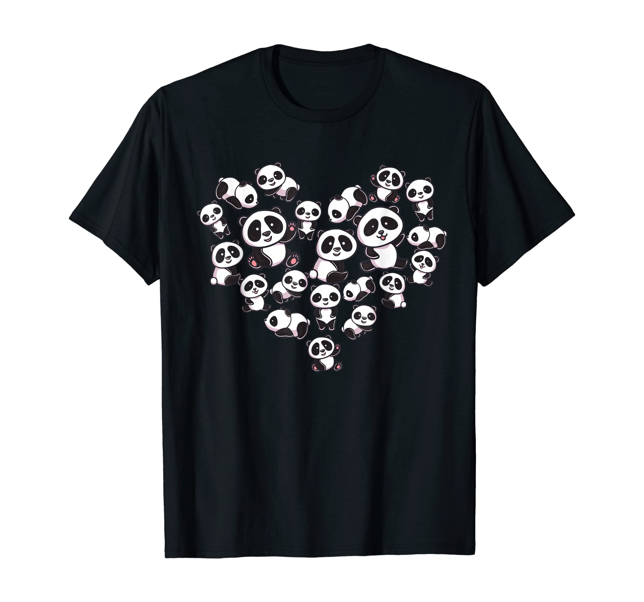 Panda Shirt Cute Panda Tshirt Panda Bear Lover Heart Gifts