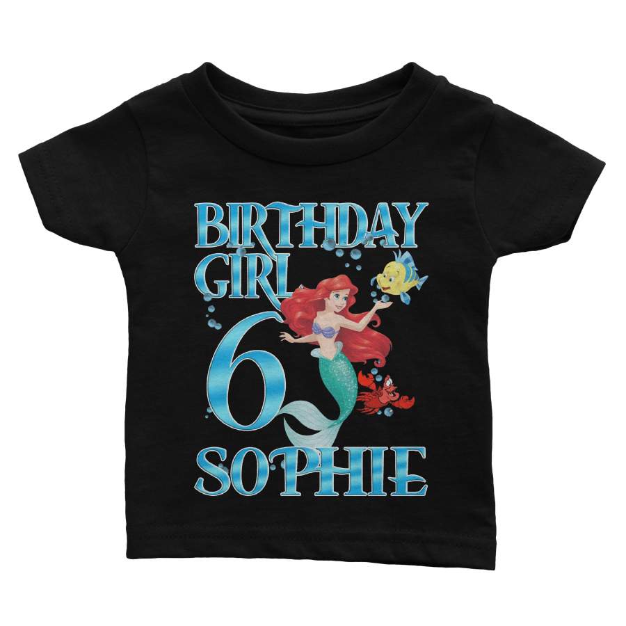 Personalized The Little Mermaid Birthday Shirt