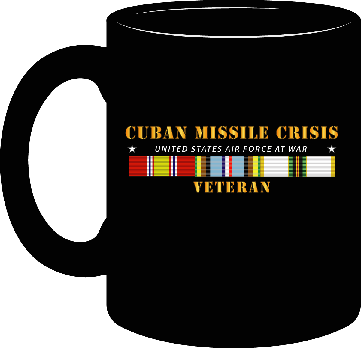 Usaf – Cuban Missile Crisis With National Defense Medal, Armed Forces Expeditionary Medal, Cold War Service Medal Ribbons – Mug