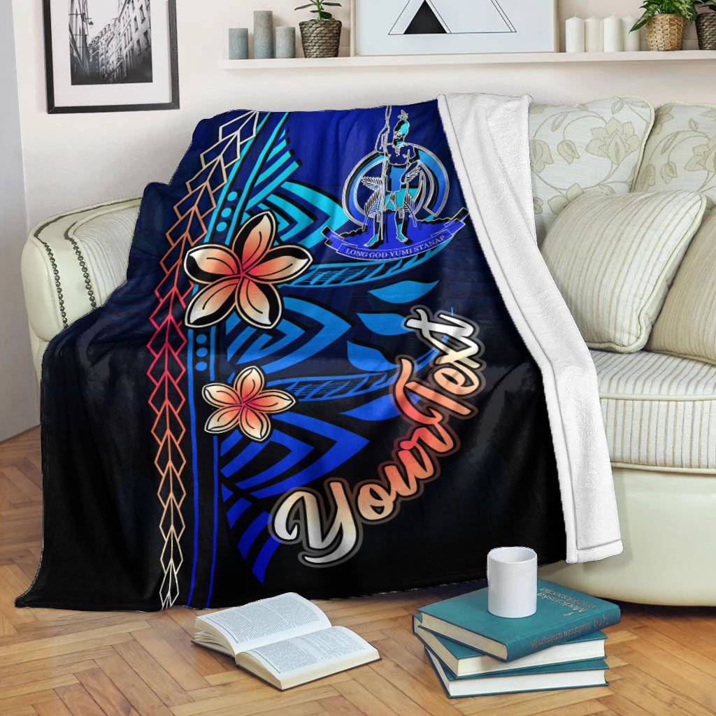 Vanuatu Custom Personalised Premium Blanket – Vintage Tribal Mountain – BN11