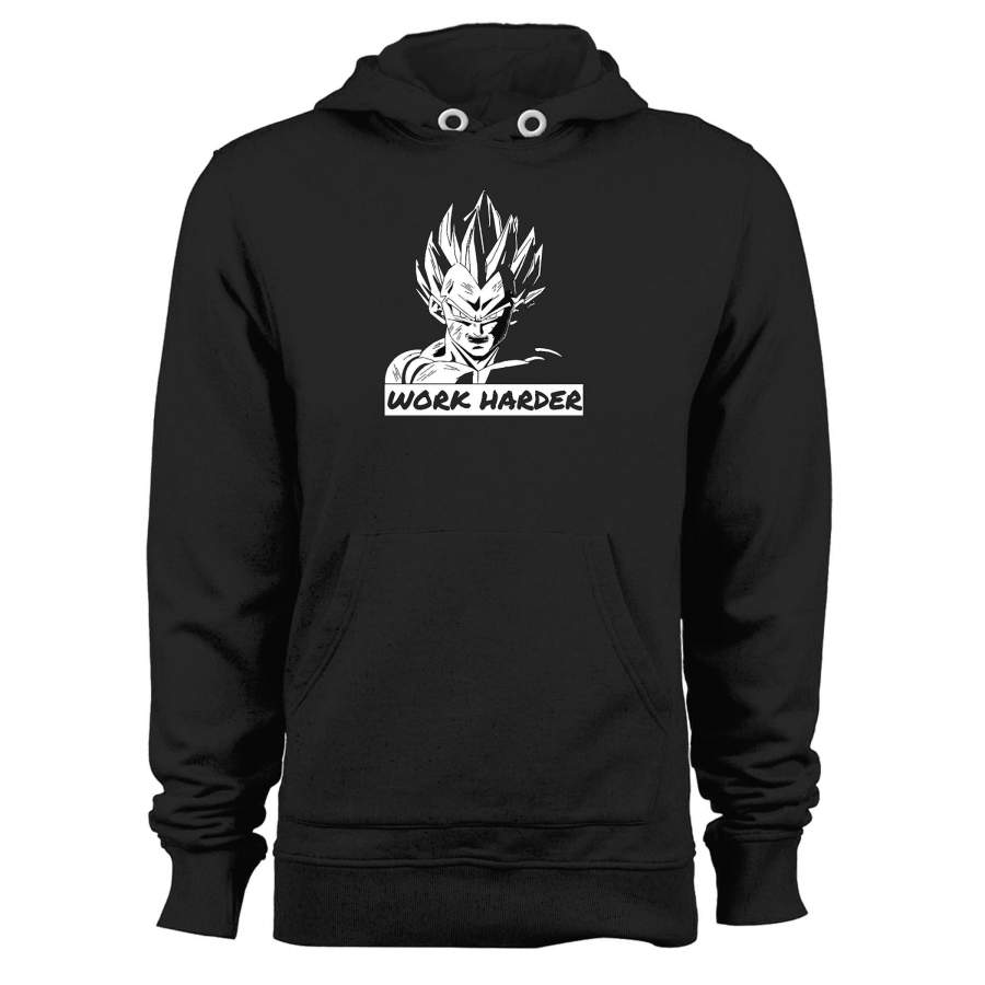 Work Harder Dragon Ball Z Vegeta Funny Unisex Hoodie