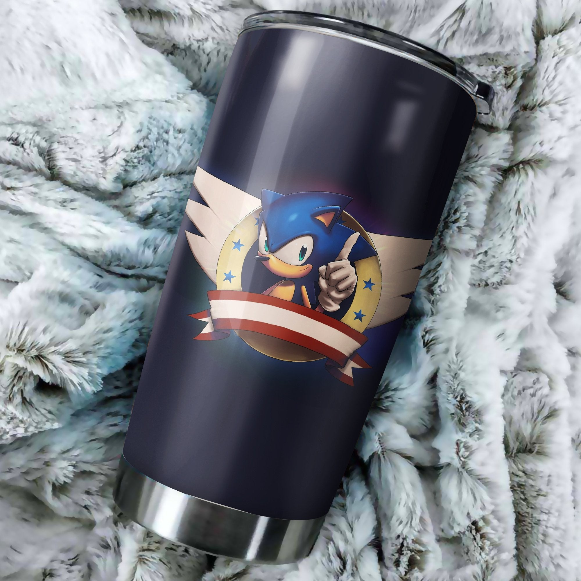 Sonic The Hedgehog Logo Tumbler – Best Perfect Gift Idea  Stainless Traveling Mugs  2021