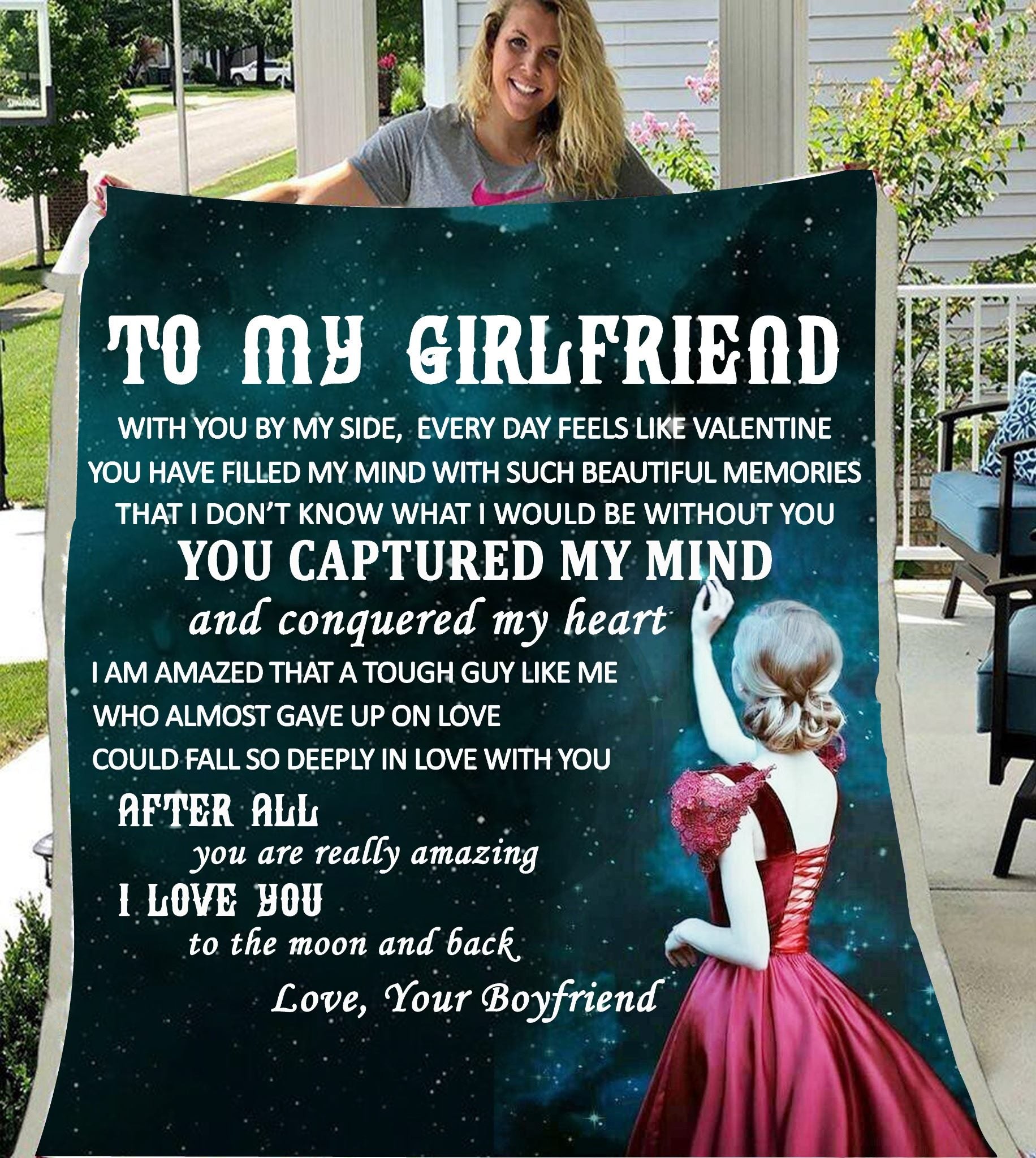 To My Girlfriend Blanket You Capture My Mind Blanket Fiancee Best Friend Gifts Gift For Girlfriend