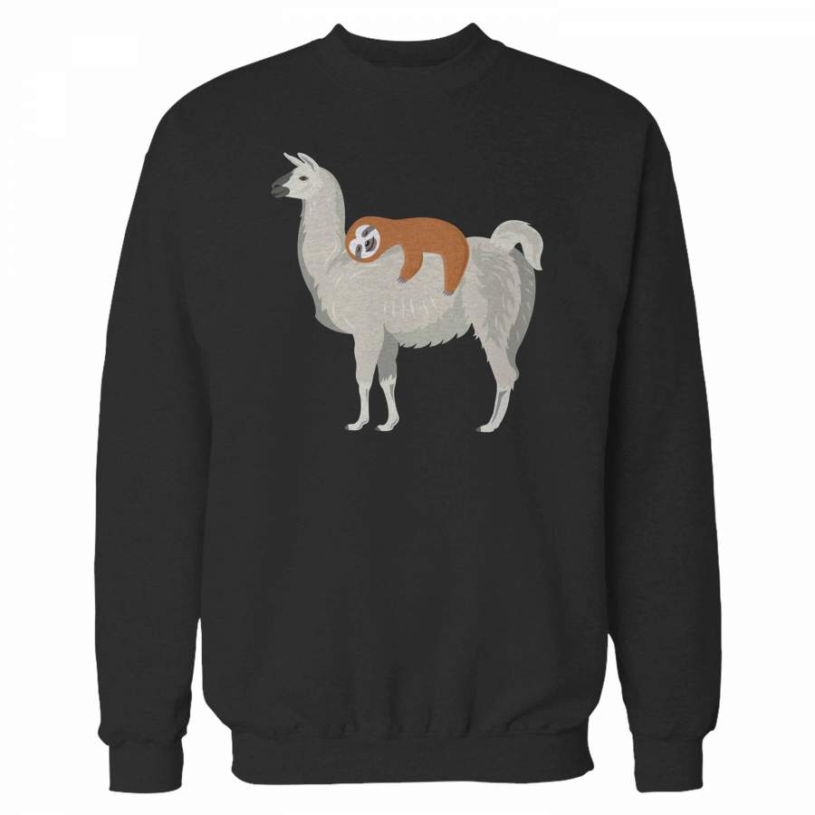 Funny Sloth Sleeping On Llama Sweatshirt