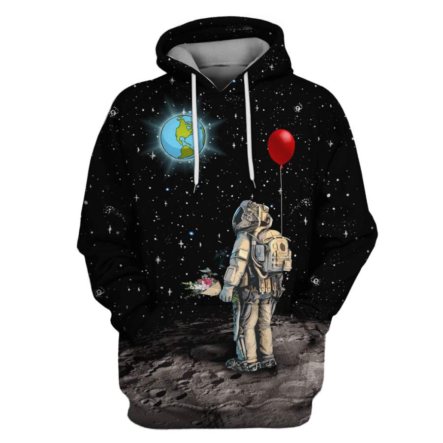 Astronaut with love in the space Custom T-shirt – Hoodies Apparel