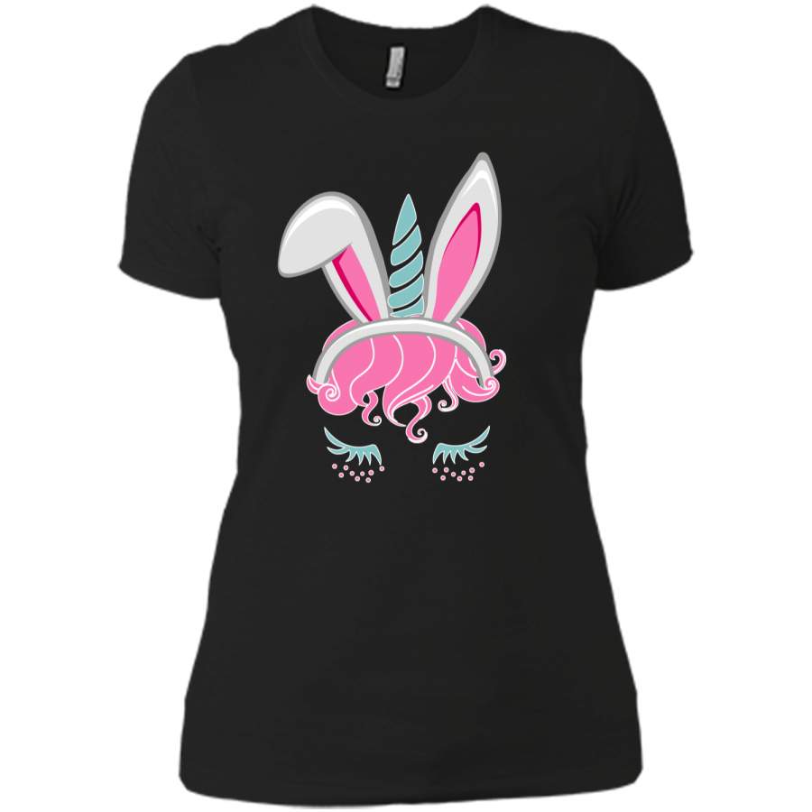 Bunnicorn Unicorn Bunny Easter Shirt for Rabbit lovers Next Level Ladies Boyfriend Tee