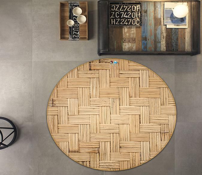 3D Bamboo Strip 324 Round Rug – Round Carpet Home Decor